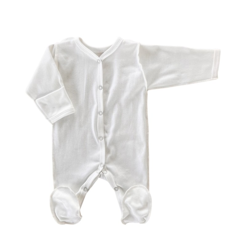 Слип на кнопках со швами наружу Newborn 50 см  цвет: экрю Т-127