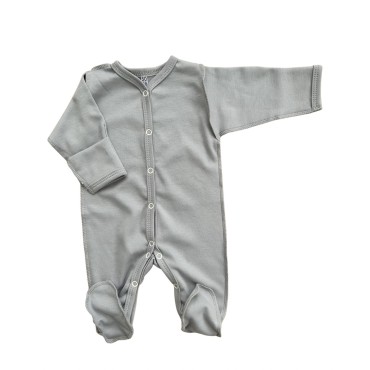 Слип на кнопках со швами наружу Newborn 50 см цвет: серый Т-127