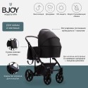 Коляска детская 2 в 1 Bjoy Mia LT кожа цвет: капучино на шоколадной раме 11
