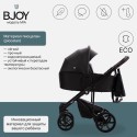 Коляска детская 2 в 1 Bjoy Mia LT кожа цвет: капучино на шоколадной раме 11
