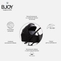 Коляска детская 2 в 1 Bjoy Mia LT кожа цвет: капучино на шоколадной раме 11