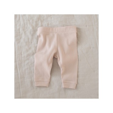 Штаны из хлопка в рубчик 62 см цвет: пудровый T527-62-PEA