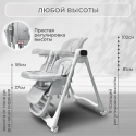 Стульчик-электрокачели для кормления Bubago Aurora цвет: серый BG 198-1