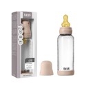 Стеклянная бутылочка Bibs 240 мл с латексной соской цвет: blush Стеклянная бутылочка Bibs 240 мл с латексной соской цвет: blush
