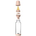 Стеклянная бутылочка Bibs 240 мл с латексной соской цвет: blush Стеклянная бутылочка Bibs 240 мл с латексной соской цвет: blush