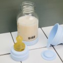 Стеклянная бутылочка Bibs 120 мл с латексной соской цвет: baby blue