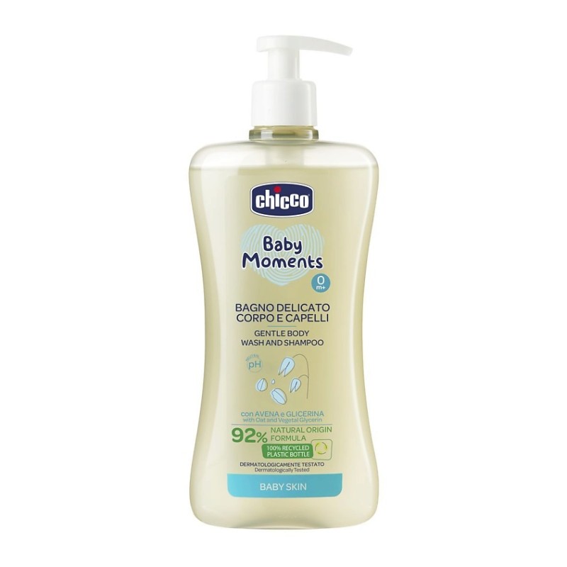 Нежная пена для тела и волос Chicco Baby Moments 500 мл