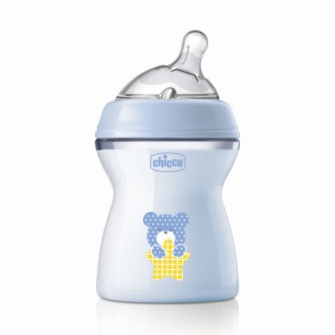 Бутылочка для кормления 250 мл 2м+ с соской Chicco Natural Feeling цвет: Boy Бутылочка для кормления 250 мл 2м+ с соской Chicco Natural Feeling цвет: Boy