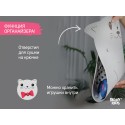 Антискользящий резиновый коврик для ванной с отверстиями 45*76 см Кот цвет: серый BM-4576-CAT