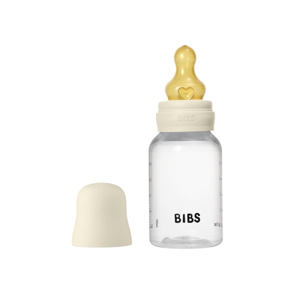 Пластиковая бутылочка Bibs 150 мл с латексной соской цвет: ivory