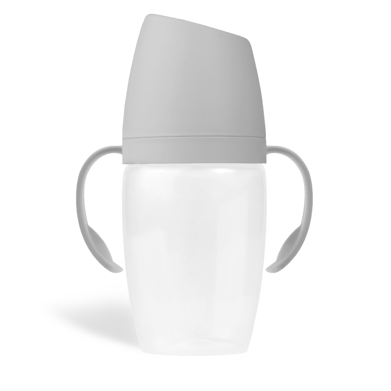 Пластиковая бутылочка с ручками Paomma 240 мл цвет: light grey PBH215 Пластиковая бутылочка с ручками Paomma 240 мл цвет: light grey PBH215