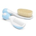 Расческа и щетка для волос с натуральной щетиной Chicco 0м+ цвет: Light blue/голубой
