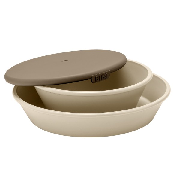 Набор тарелок с крышкой BIBS Dinner Set 2 шт цвет: vanilla 4320245