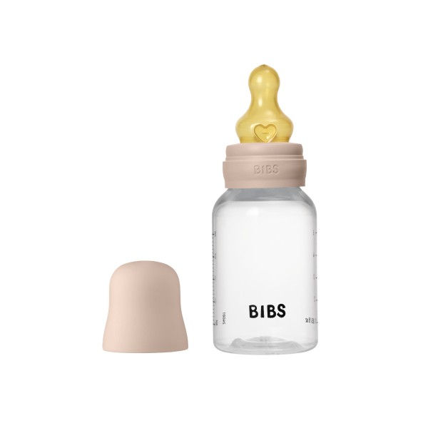 Пластиковая бутылочка Bibs 150 мл с латексной соской цвет: blush