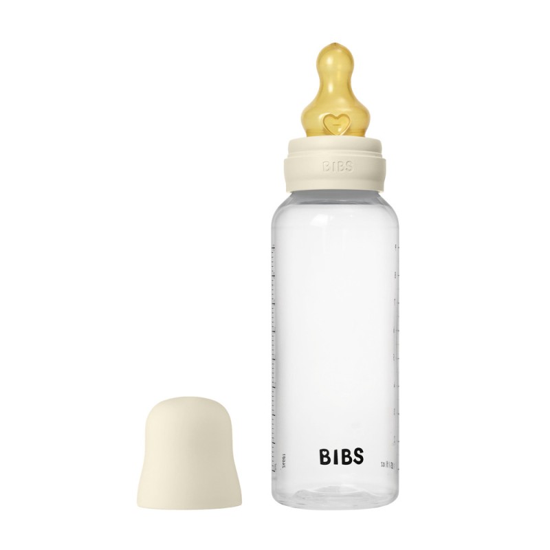 Пластиковая бутылочка Bibs 270 мл с латексной соской цвет: ivory