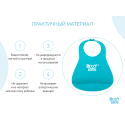 Мягкий нагрудник с карманом для крошек Roxy Kids цвет: мятный