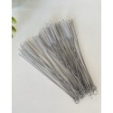 Поильник силиконовый с трубочкой + щеточка для чистки цвет: light grey / светло-серый SB3423