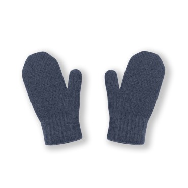 Варежки вязаные с пальчиком S (1-2 года) цвет: джинс 3550-120
