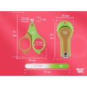 Набор маникюрный детский 5в1 LEAF цвет: травяной с коричневым RPS-003-G