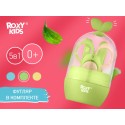 Набор маникюрный детский 5в1 LEAF цвет: травяной с коричневым RPS-003-G