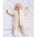 Флисовый комбинезон-поддева Cute 56-62 см цвет: экрю 1645-02