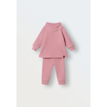 Флисовый костюм Cute 74-80 см цвет: пудра 1555-01