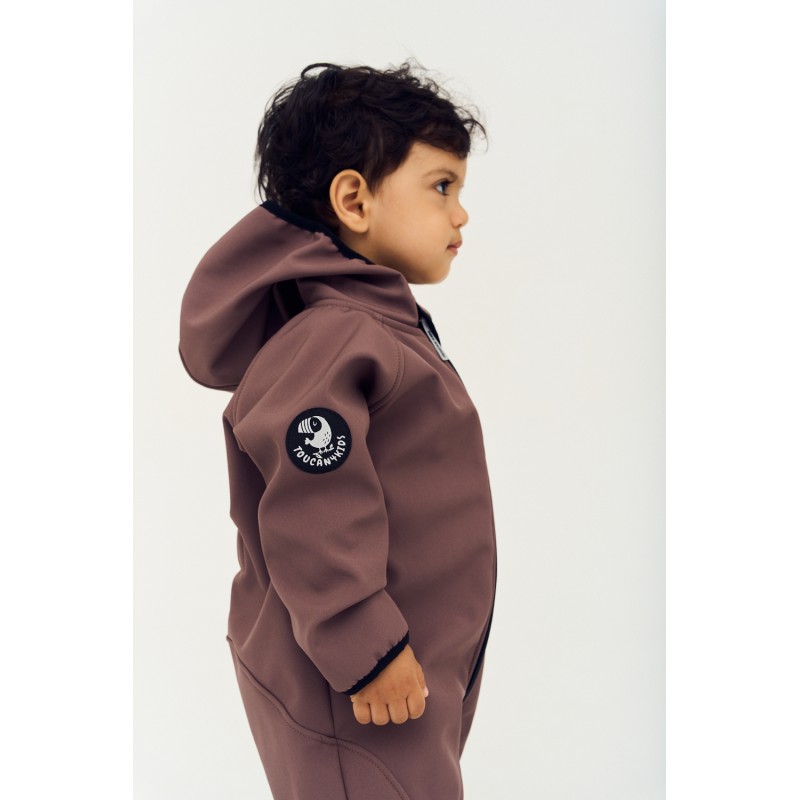 Комбинезон демисезонный мембрана Softshell 86-92 см цвет: кофе 167-121