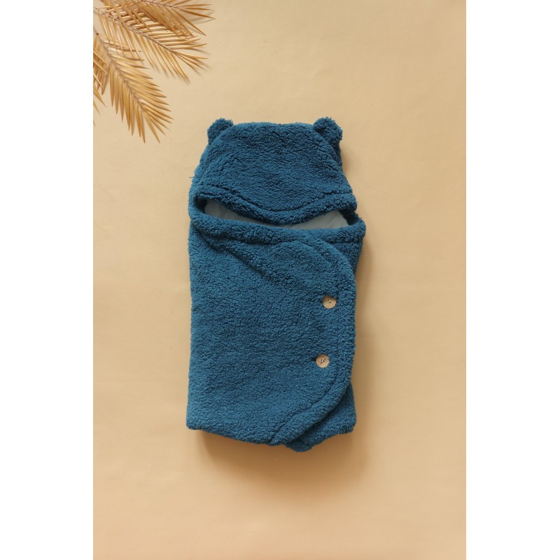 Одеяло-конверт с прорезями для автокресла " Hug " цвет: петроль 0400