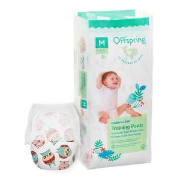 Эко-подгузники-трусики Offspring M 6-11 кг 42 шт цвет: совы