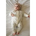 Шапочка из кашкорсе с ушками 36-38 см цвет: сливочный 6030-138