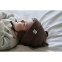 Шапочка из кашкорсе с ушками 36-38 см цвет: шоколад 6030-55