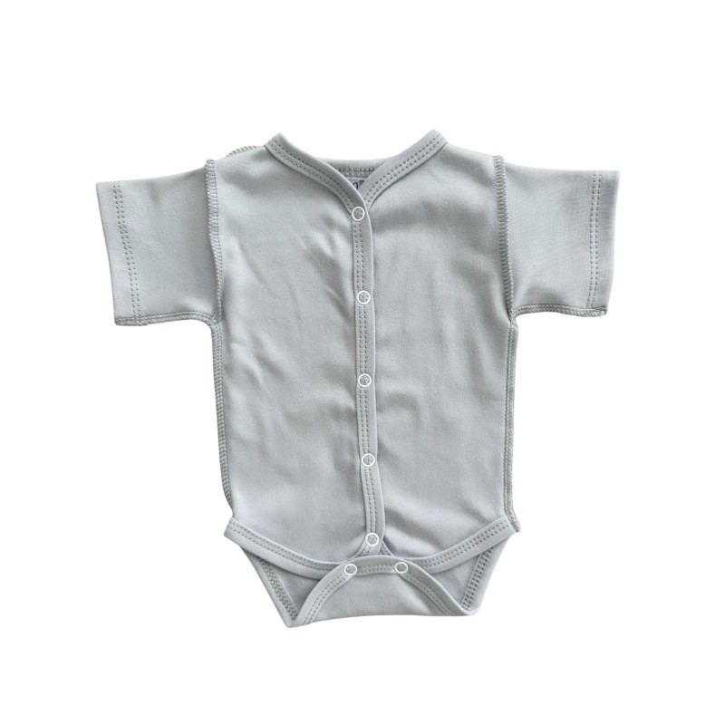 Боди с коротким рукавом на кнопках 56-62 см цвет: серый Т-133/О