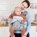 Рюкзак-кенгуру для переноски малыша от 0 месяцев + «BabyActive Vikont » цвет: серебристый BAV01-004