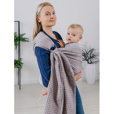 Слинг с кольцами с рождения " Облако " цвет: серый СКО01-001