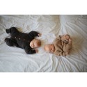 Вязаный шерстяной комбинезон Woolly 56-68 см цвет: роза 990-118