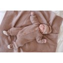 Вязаный шерстяной комбинезон Woolly 56-68 см цвет: роза 990-118