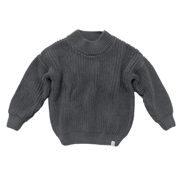 Джемпер вязаный oversize Classic 74-86 см цвет: графит 1000-53