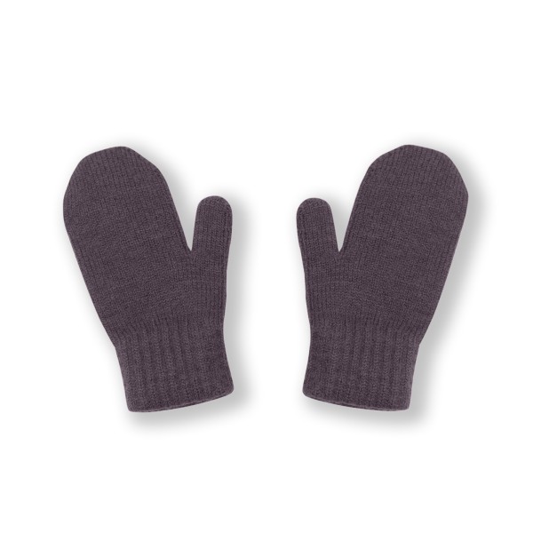 Варежки вязаные с пальчиком М ( 2-4 года) цвет: графит 3550-53