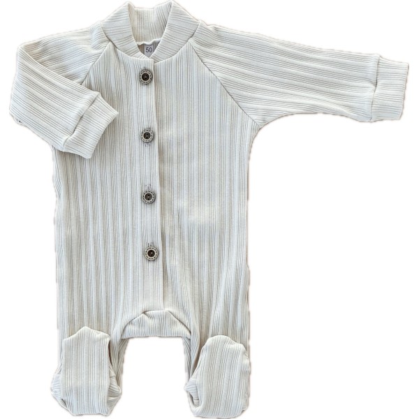 Комбинезон нательный из органического хлопка 56 см Т-214/молочный