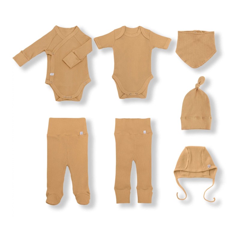 Комплект одежды для малыша 7 в 1 56 см цвет: бронза 9055-110