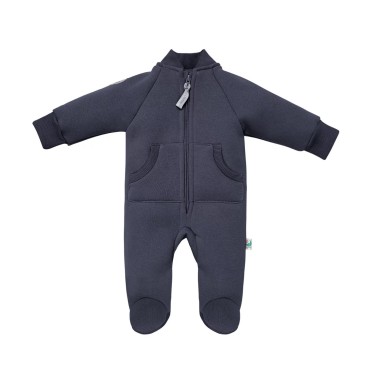 Комбинезон из футера с начесом 68 см Fun цвет: графит 1635-53