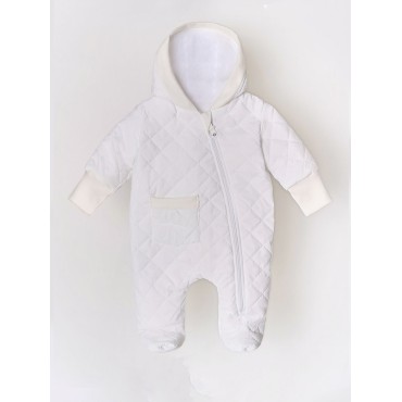 Комбинезон стеганный " Тоторо" 62 см цвет: белый 220-093-201-001