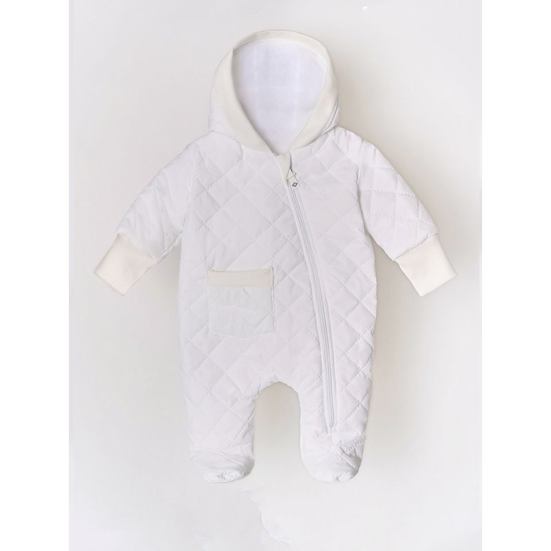 Комбинезон стеганный " Тоторо" 62 см цвет: белый 220-093-201-001