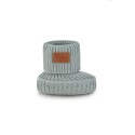 Детские пинетки в рубчик Loom 9-11 см цвет: серо-зеленый PIN002N-040-9/11