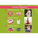 Горшок дорожный складной с многоразовой вкладкой HandyPotty 3 в 1 цвет: фуксия HP-255FG