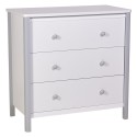 Детский пеленальный комод Polini Simple 3 ящика + рамка цвет: белый -серый 3501