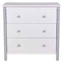 Детский пеленальный комод Polini Simple 3 ящика + рамка цвет: белый -серый 3501