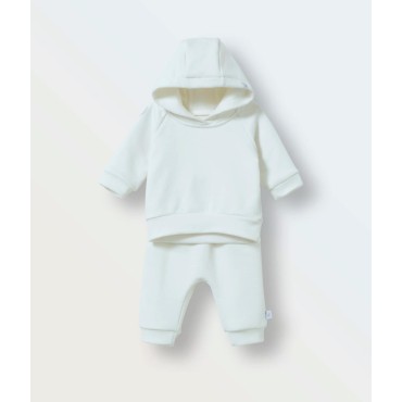 Комплект детский худи+ штаны-джоггеры 68 см цвет: экрю 1552-02