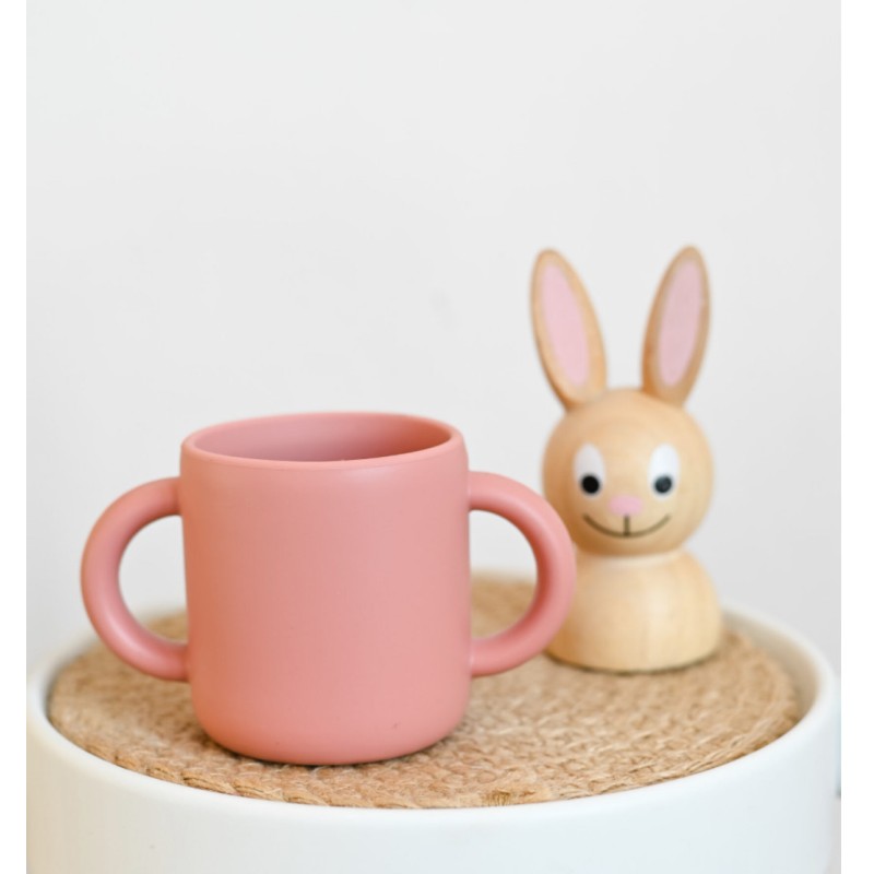 Кружка силиконовая с ручками цвет: rose dawn / пыльно-розовый SB3270