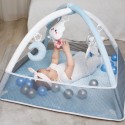 Мягкий развивающий коврик-манеж с дугами + сетка и шарики " Облачко" 751